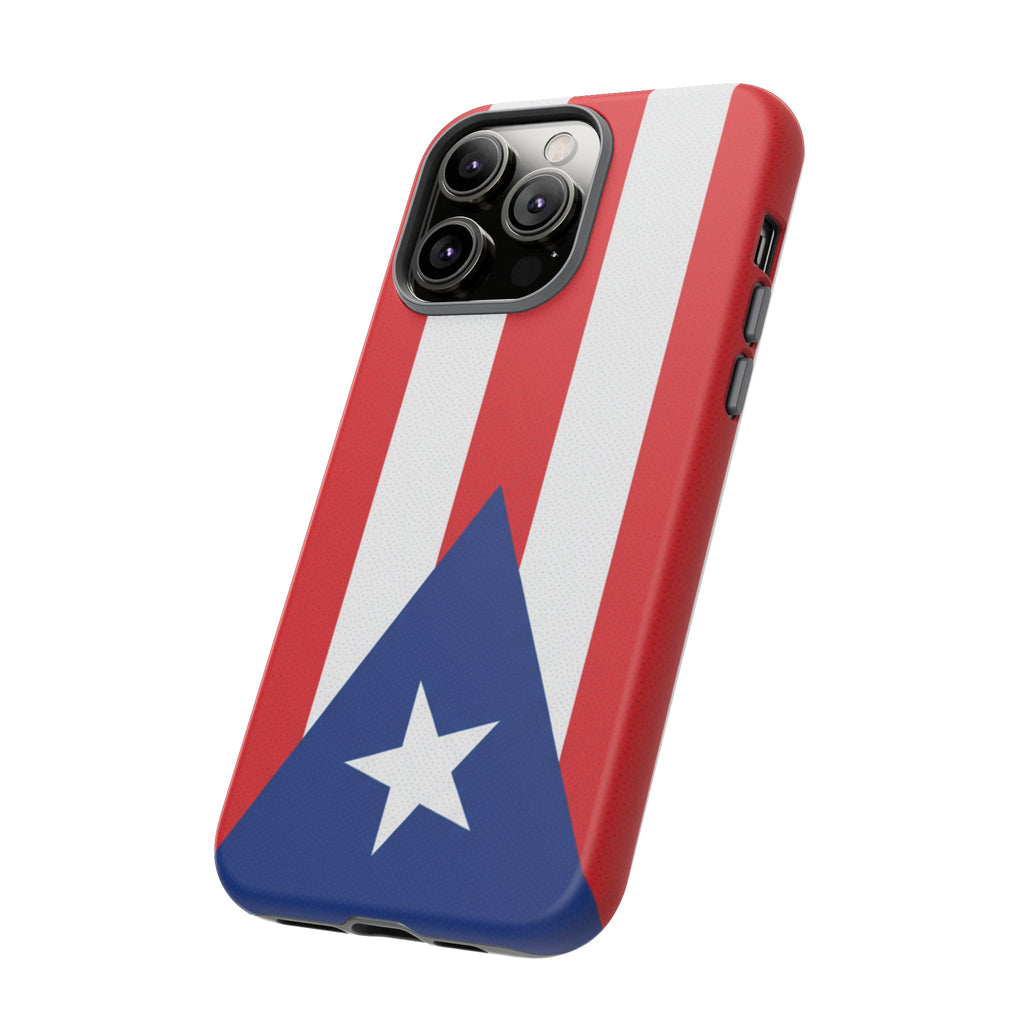 Puerto Rico Flag Tough Phone Case Patriotic Red & White Stripe Design