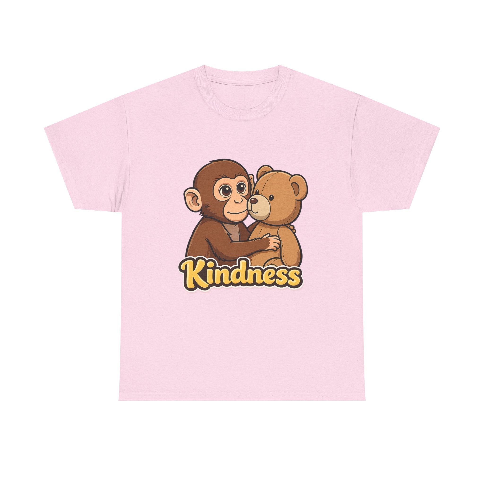 Kindness Monkey & Bear T-Shirt — Cute Hug Graphic Tee
