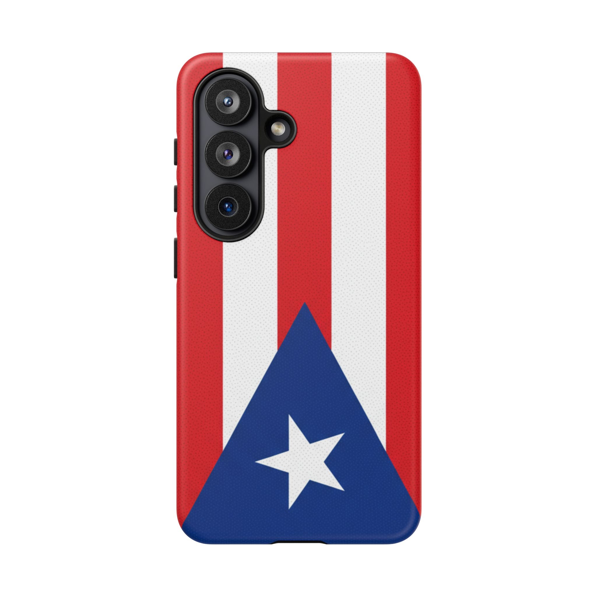 Puerto Rico Flag Tough Phone Case Patriotic Red & White Stripe Design