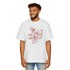 Ocean-Inspired Oversized Tee for Men, Stylish Sea Creature Shirt, Relaxed Fit, Perfect for Beach Days, Casual Wear, Gift for Seafood Lovers