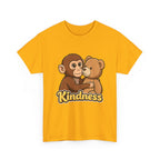 Kindness Monkey & Bear T-Shirt — Cute Hug Graphic Tee