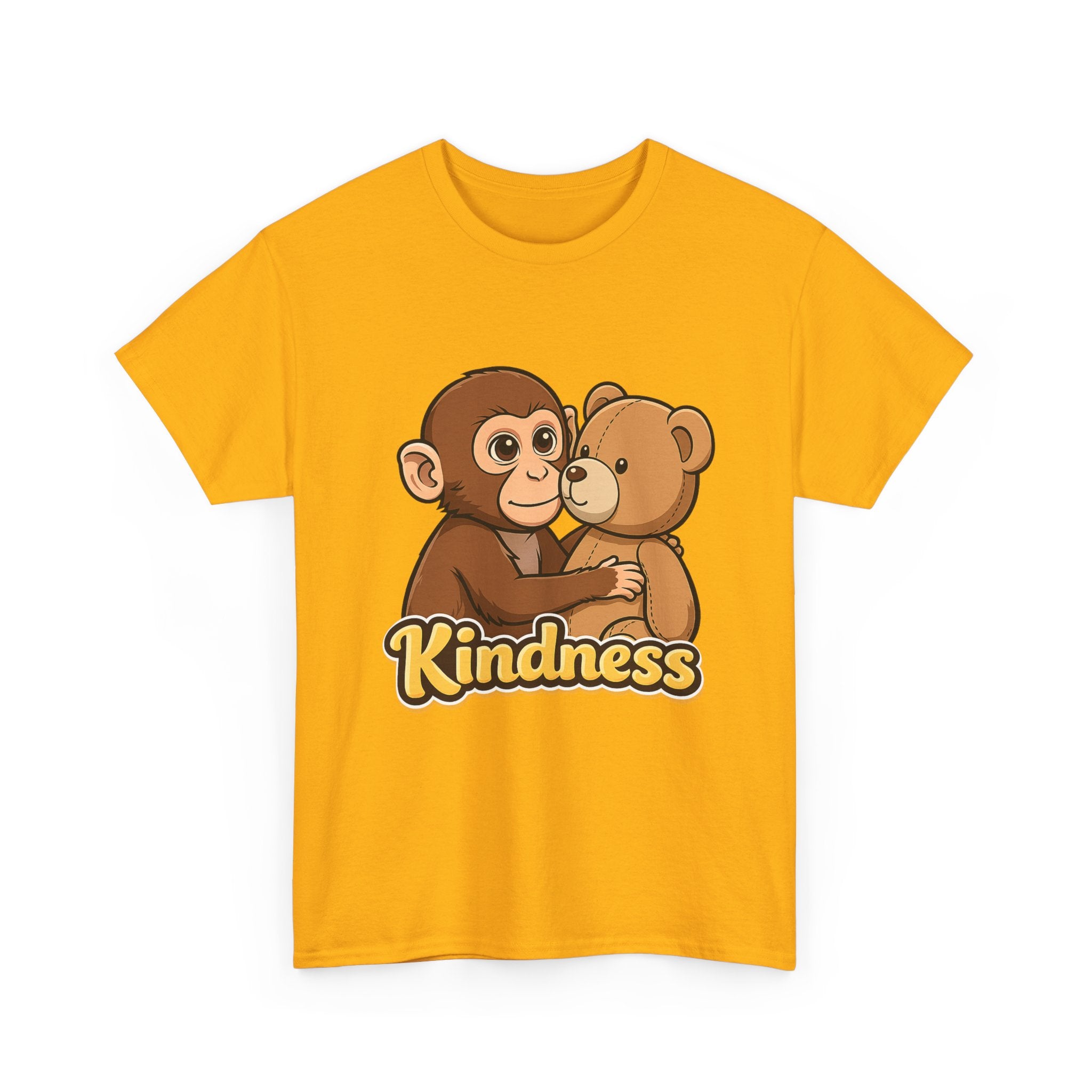 Kindness Monkey & Bear T-Shirt — Cute Hug Graphic Tee
