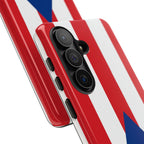 Puerto Rico Flag Tough Phone Case Patriotic Red & White Stripe Design
