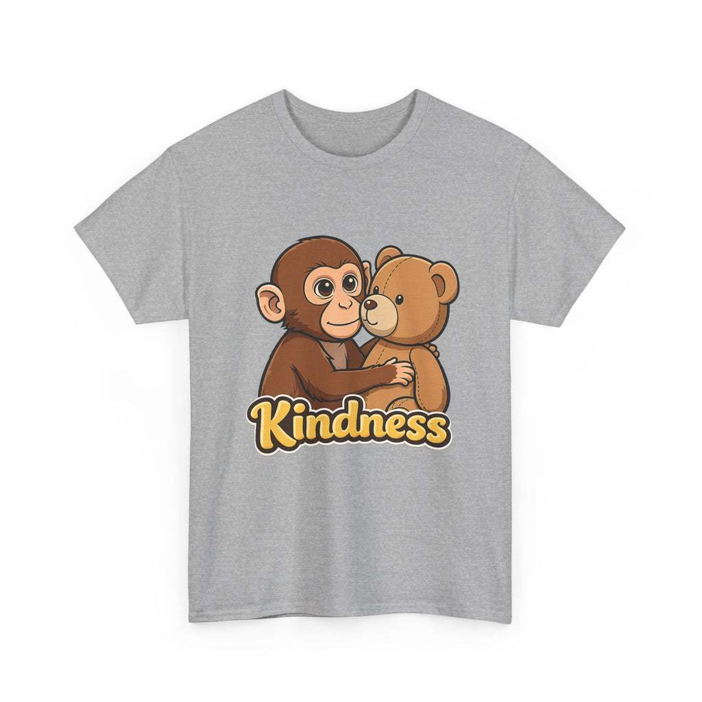 Kindness Monkey & Bear T-Shirt — Cute Hug Graphic Tee