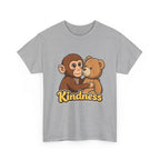 Kindness Monkey & Bear T-Shirt — Cute Hug Graphic Tee