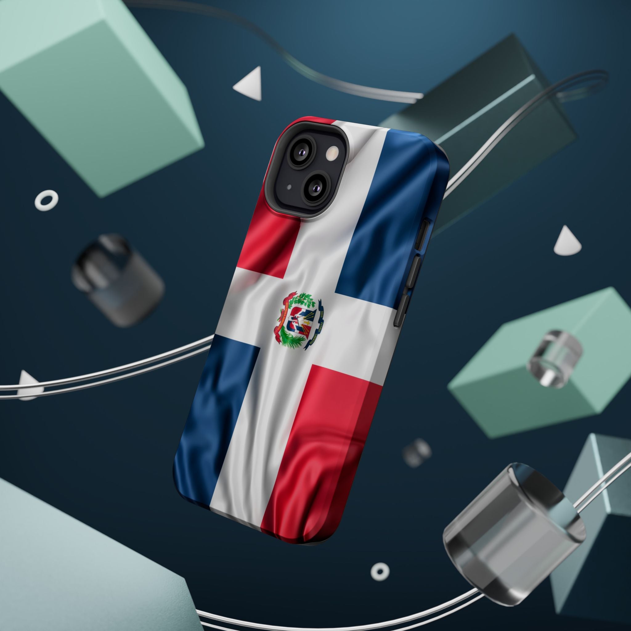 Dominican Republic Flag Magnetic Impact Resistant Phone Case