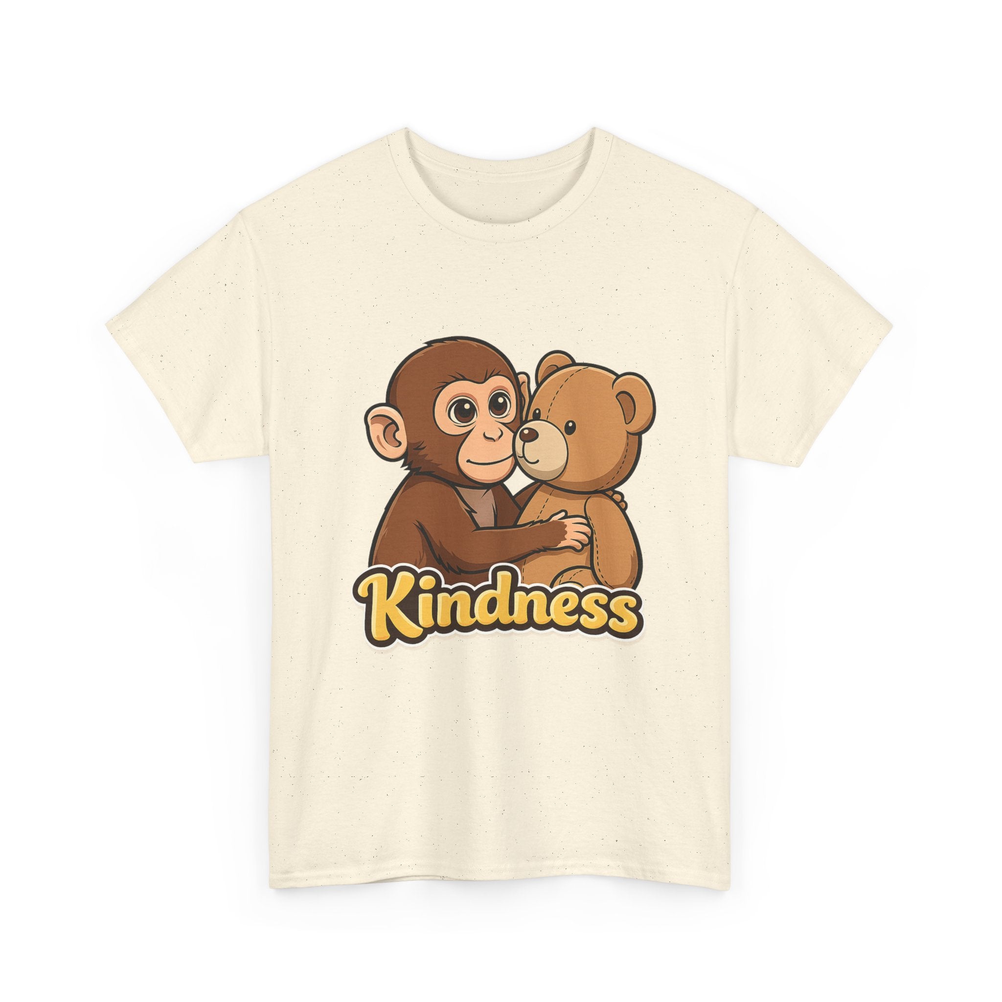 Kindness Monkey & Bear T-Shirt — Cute Hug Graphic Tee