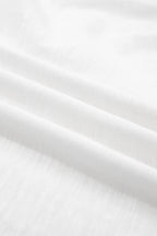 White Layered Ruffle Short Sleeve Round Neck Top