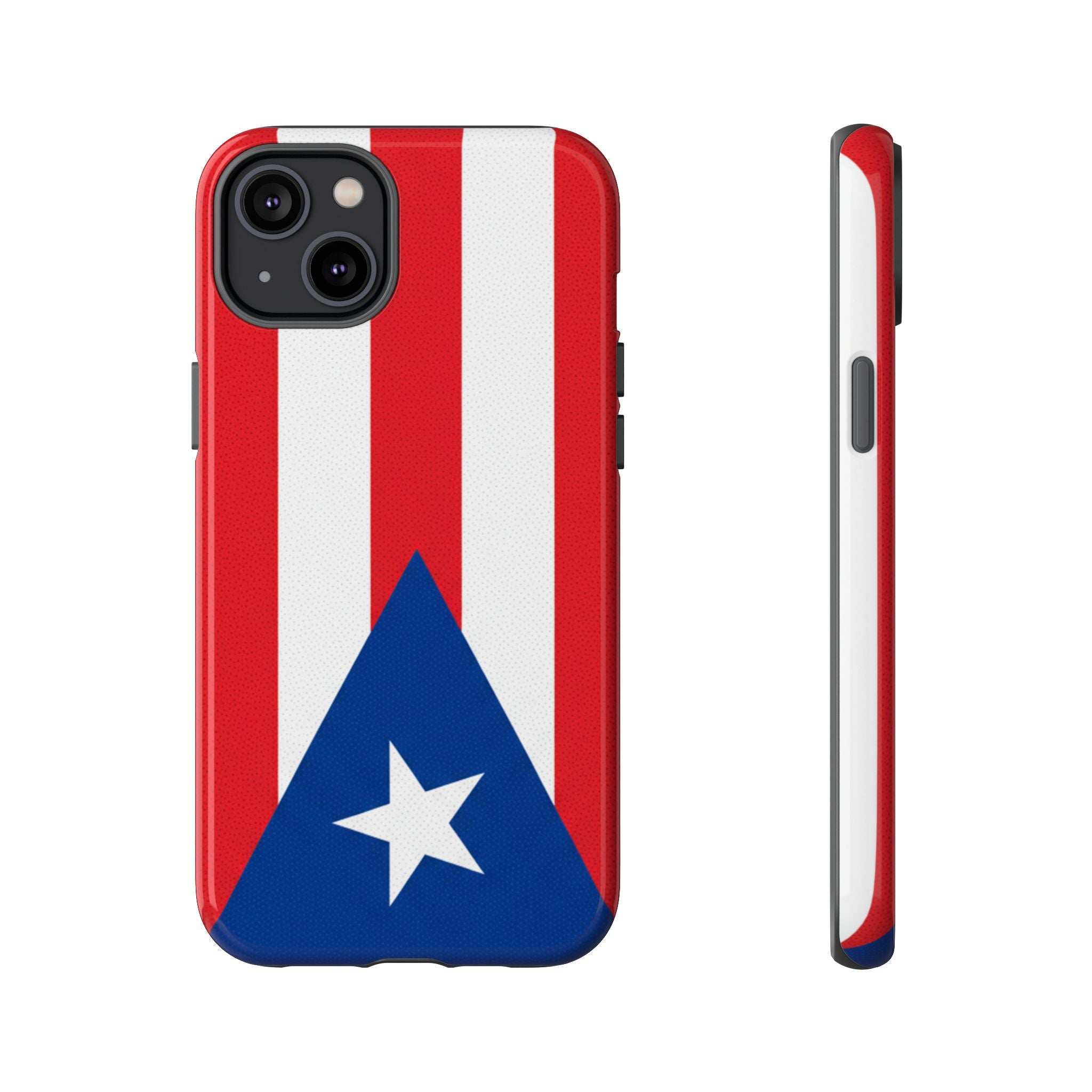 Puerto Rico Flag Tough Phone Case Patriotic Red & White Stripe Design