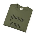 Hippie Soul T-shirt, Unisex Garment-Dyed Tee, Boho Style Shirt, Casual Summer Wear, Gift for Free Spirits, Festival Fashion