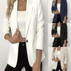 Long-Sleeve Single-Button Jacket – 4 Colors, S–3XL
