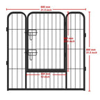 16 Panels Large Indoor Metal Pet Fence