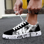 Moipheng Sneakers Women Black Platform Sneakers Casual Vulcanized Shoes Autumn Plus Size 35-44 Lover Shoes Zapatillas Mujer
