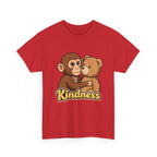 Kindness Monkey & Bear T-Shirt — Cute Hug Graphic Tee
