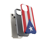 Puerto Rico Flag Tough Phone Case Patriotic Red & White Stripe Design