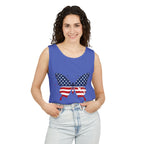 American Flag Butterfly Tank Top Patriotic Summer Graphic 4th of July and Everyday Wear