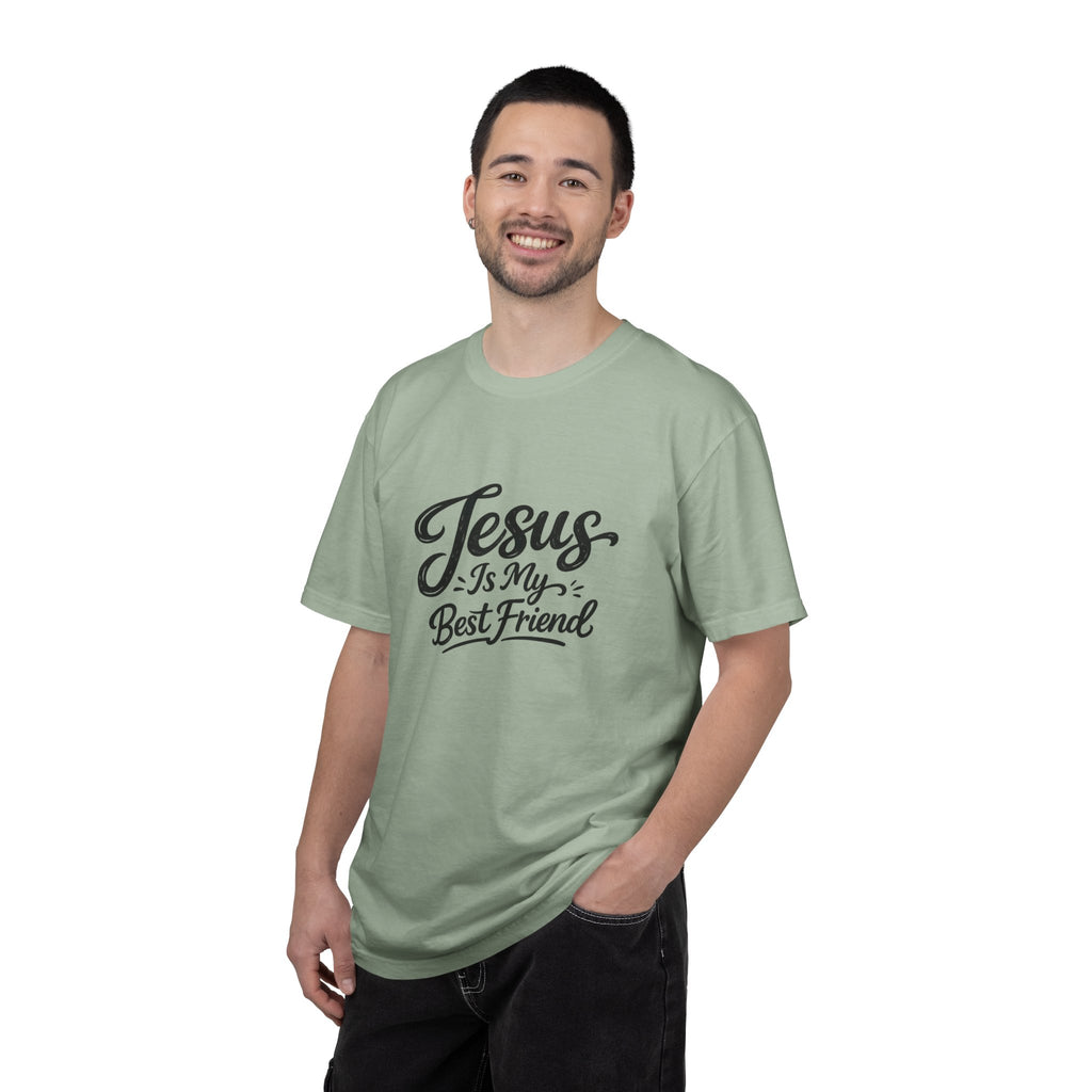 Jesus Is My Best Friend T-Shirt — Faith Christian Tee with Back Cross