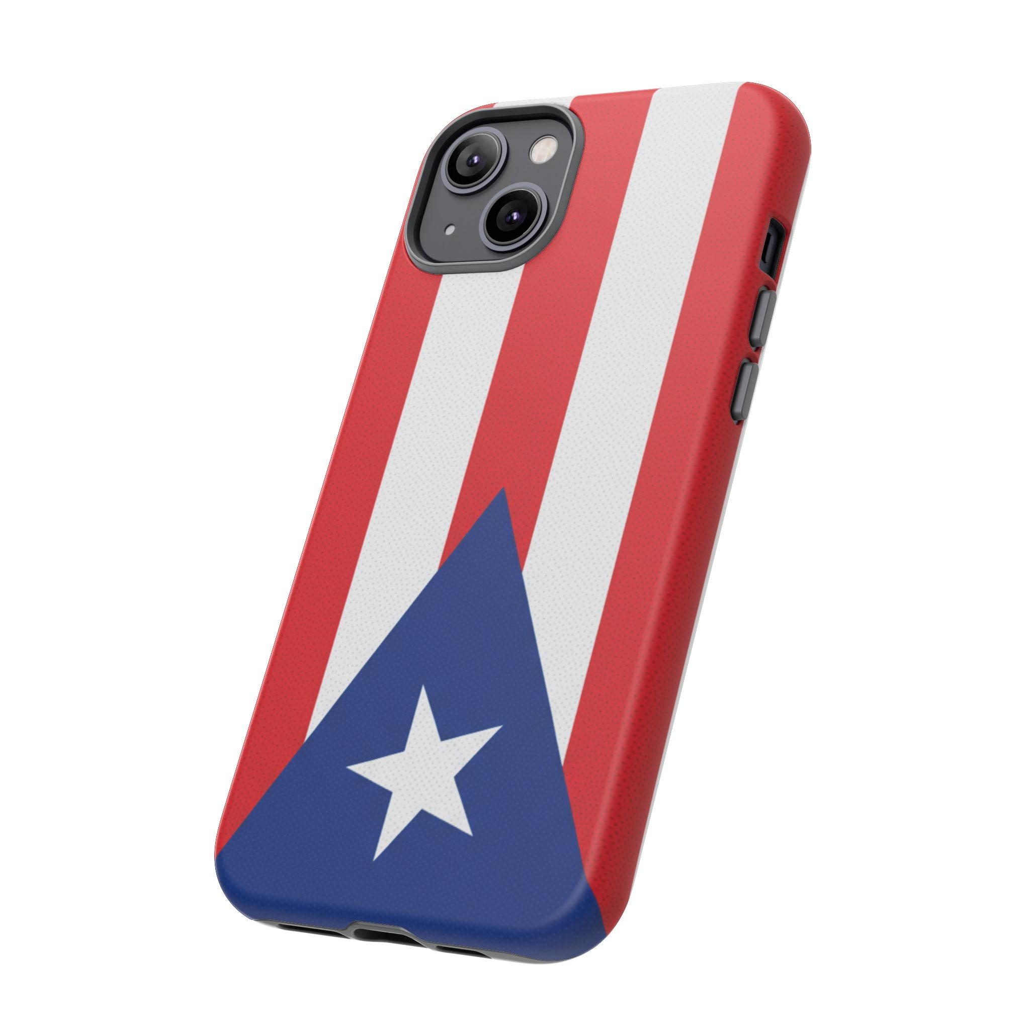 Puerto Rico Flag Tough Phone Case Patriotic Red & White Stripe Design