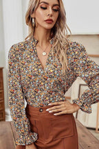 Floral long sleeve top