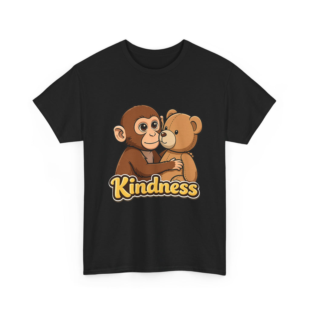 Kindness Monkey & Bear T-Shirt — Cute Hug Graphic Tee