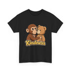 Kindness Monkey & Bear T-Shirt — Cute Hug Graphic Tee
