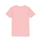 Youth Tee — "Punch Love" Monkey Hugging Pink Teddy Cute Kids Valentine Shirt