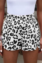 Beau Blue Leopard High Waisted Athletic Shorts