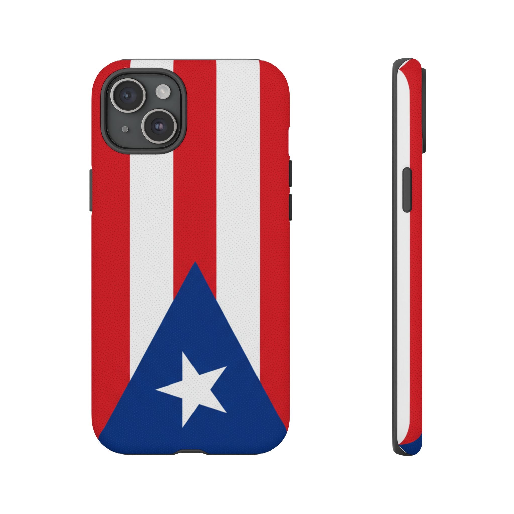 Puerto Rico Flag Tough Phone Case Patriotic Red & White Stripe Design