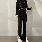 Women’s Casual Color-Block Two-Piece Set