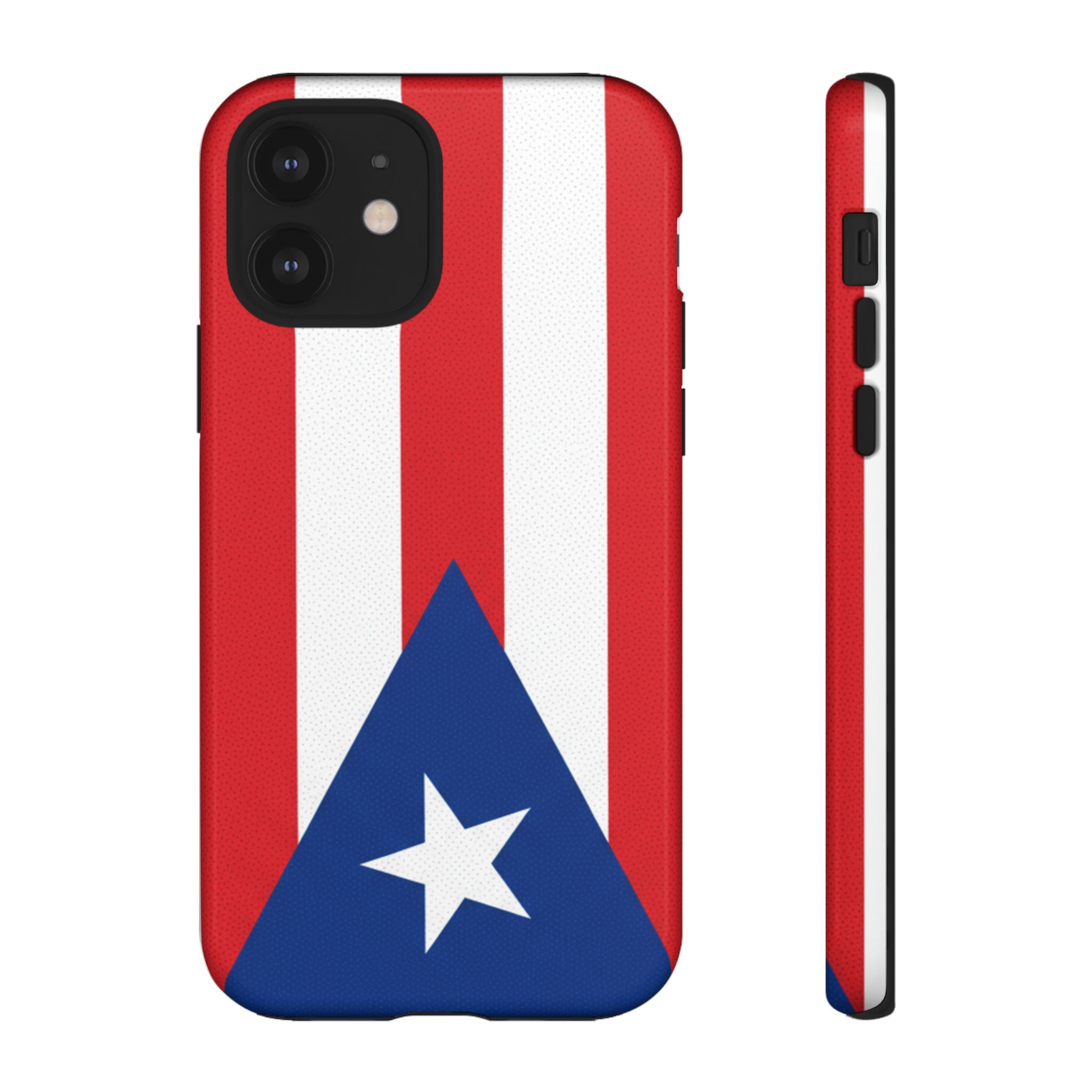 Puerto Rico Flag Tough Phone Case Patriotic Red & White Stripe Design