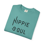 Hippie Soul T-shirt, Unisex Garment-Dyed Tee, Boho Style Shirt, Casual Summer Wear, Gift for Free Spirits, Festival Fashion