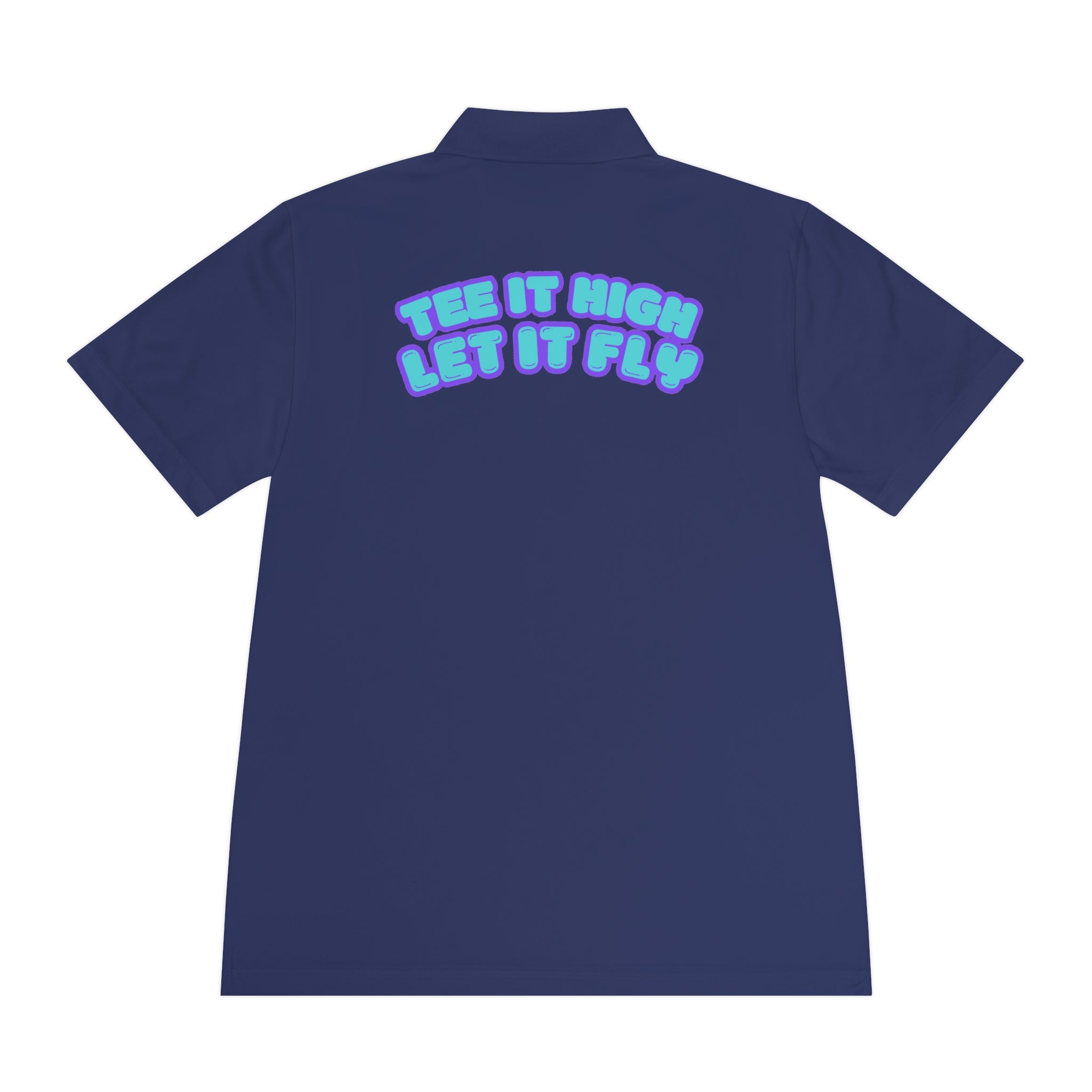 Tee-bone - Golf Polo Shirt with 'Tee It High, Let It Fly' Design