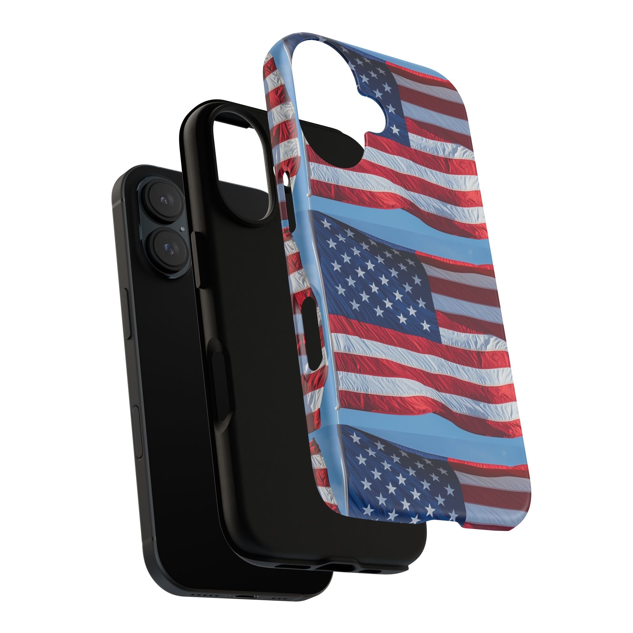 American Flag Tough Phone Case — Patriotic iPhone Protective Cover