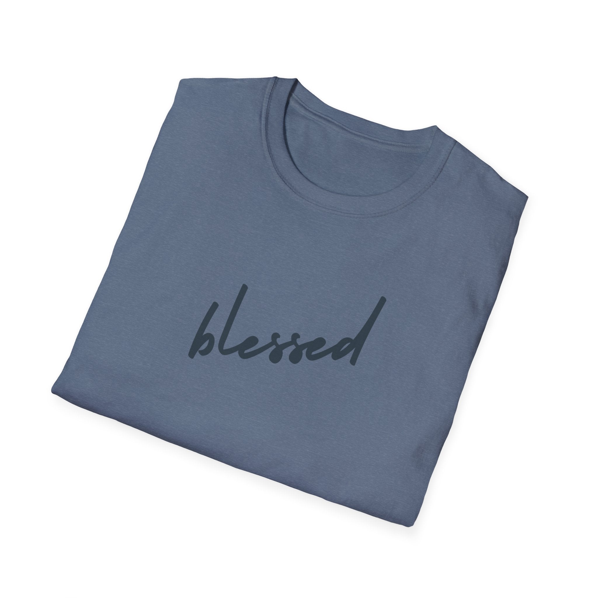 Blessed Unisex Softstyle T-Shirt, Inspirational Tee, Faith-Based Apparel, Positive Vibes Shirt, Gift for Friends, Everyday Wear
