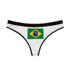 Brazil Flag Thong - Women's Brazilian Flag Bikini Underwear