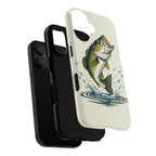Fishing Bass Phone Case Jumping Largemouth Design, Protective Tough Case