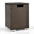 2-in-1 Patio Rattan Gas Propane Tank Cover for 20 lbs Propane Tanks