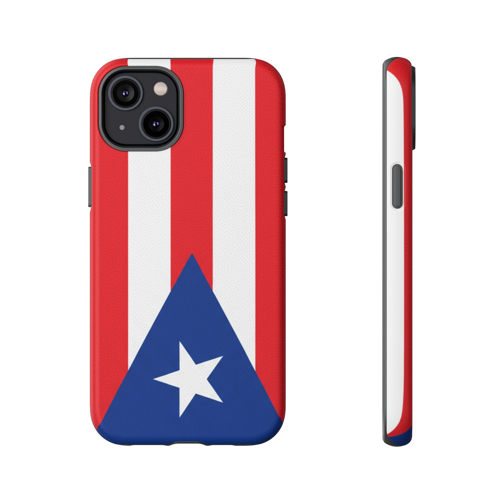 Puerto Rico Flag Tough Phone Case Patriotic Red & White Stripe Design