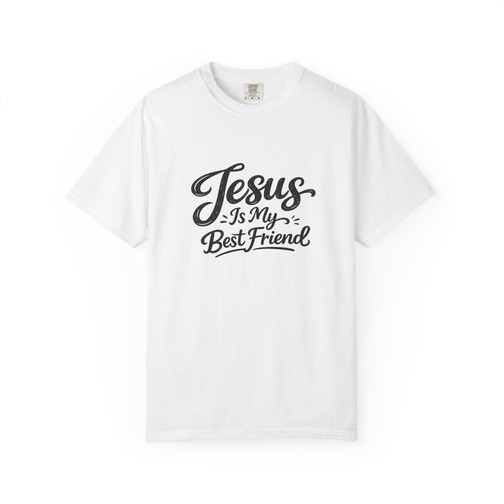Jesus Is My Best Friend T-Shirt — Faith Christian Tee with Back Cross