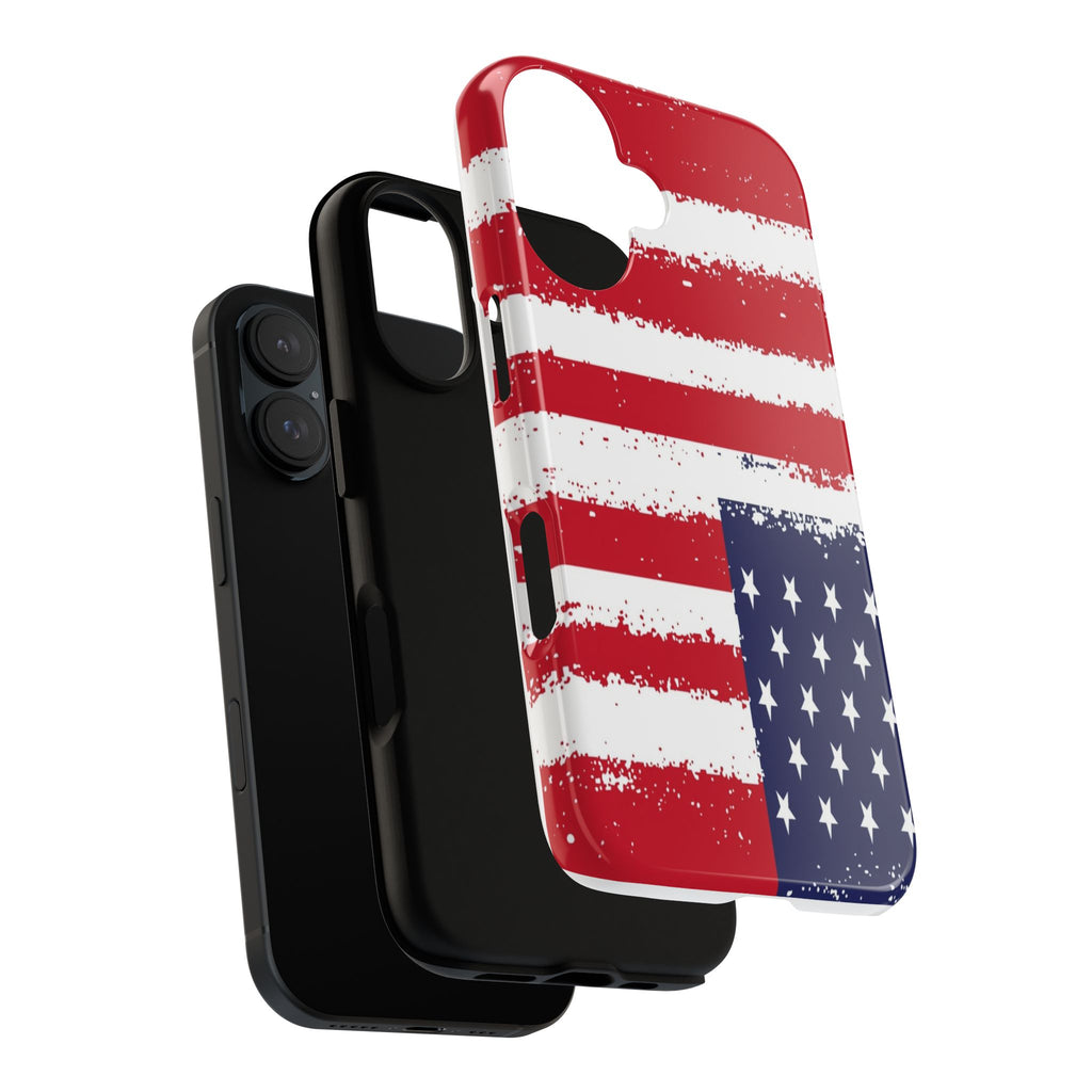 American Flag Tough Phone Case — Distressed Stars & Stripes Protective Cover