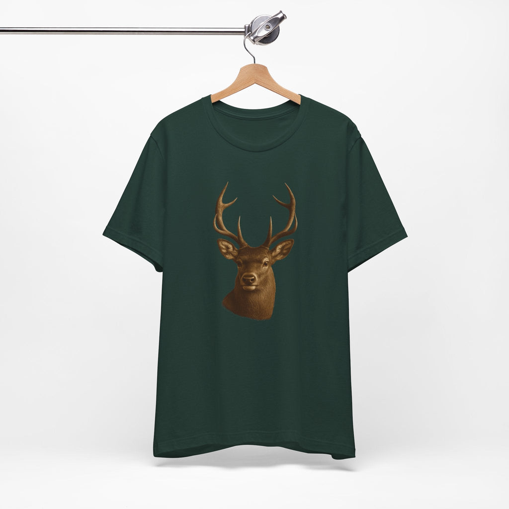 Rustic Deer Graphic Tee, Nature Lover Shirt, Outdoorsy Gift, Casual Wear, Wildlife Enthusiast Tee