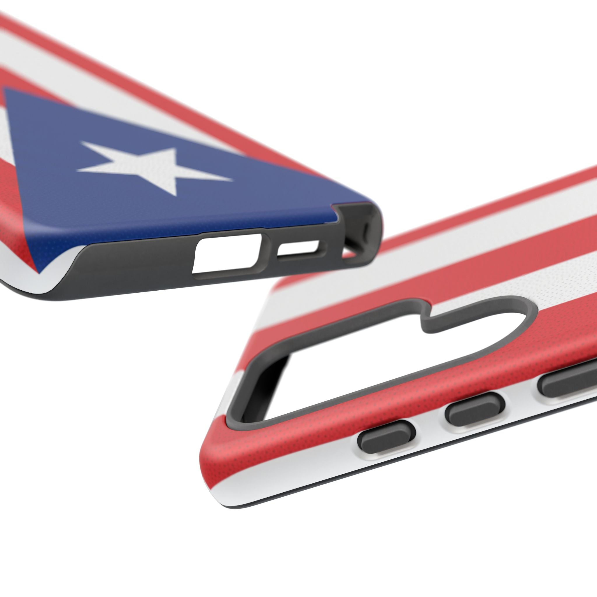 Puerto Rico Flag Tough Phone Case Patriotic Red & White Stripe Design