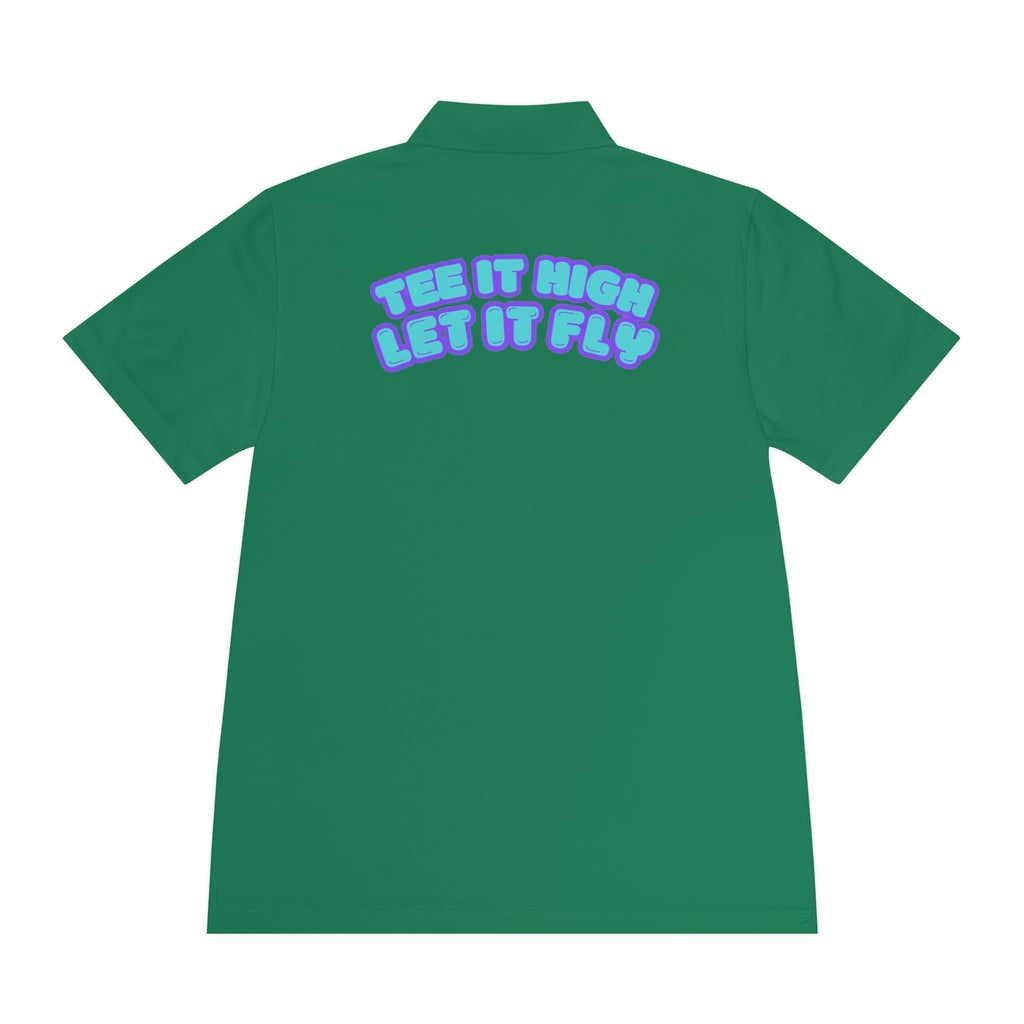 Tee-bone - Golf Polo Shirt with 'Tee It High, Let It Fly' Design