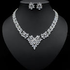 Ice Flower Earrings Jewelry Set