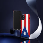 Puerto Rico Flag Tough Phone Case Patriotic Red & White Stripe Design