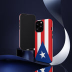 Puerto Rico Flag Tough Phone Case Patriotic Red & White Stripe Design