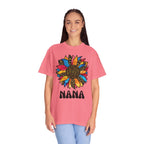 Flower Power Nana T-Shirt, Gift for Grandmother, Birthday Tee, Family Reunion Shirt, Floral Design T-Shirt