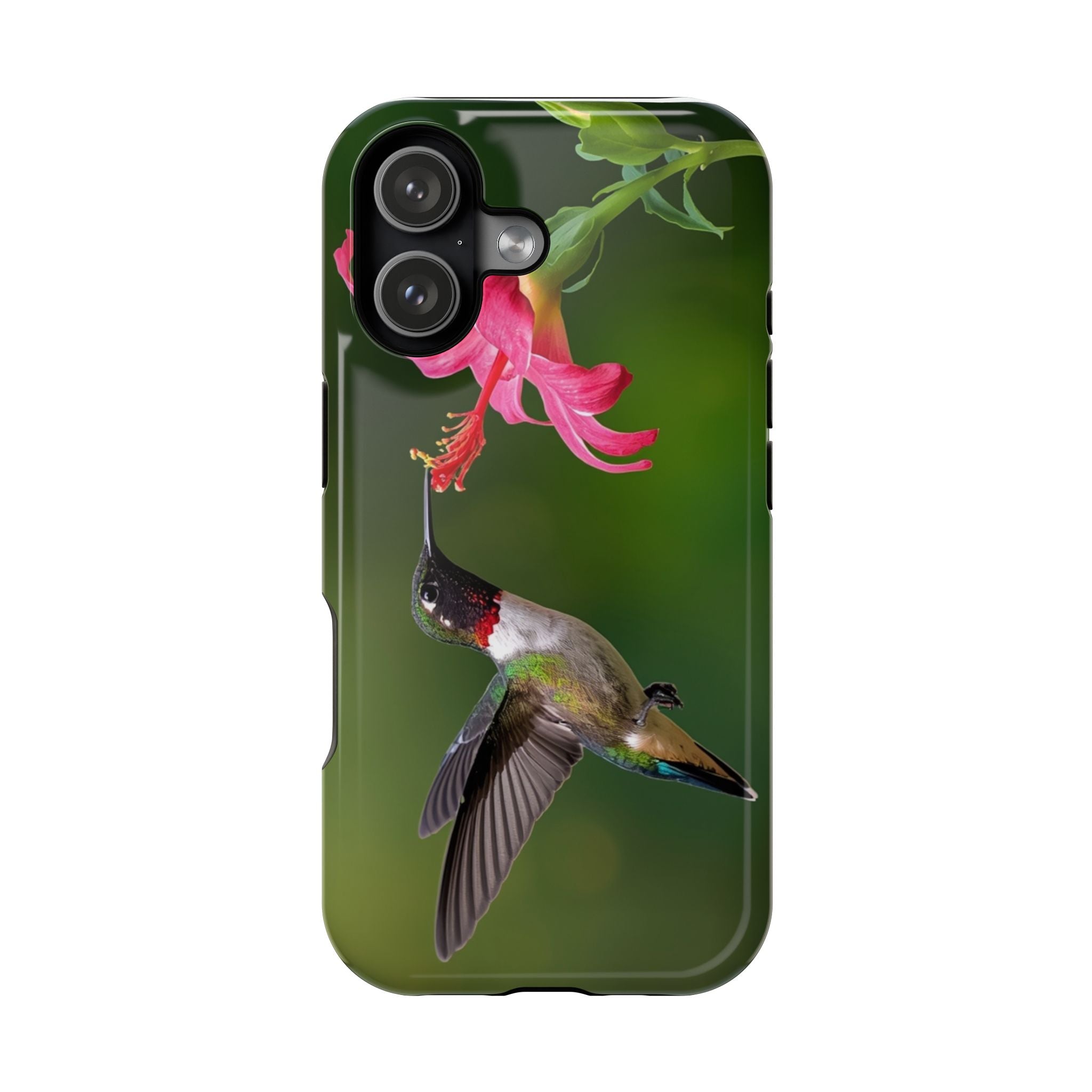 Hummingbird Floral Phone Case — Magnetic Impact-Resistant Protection