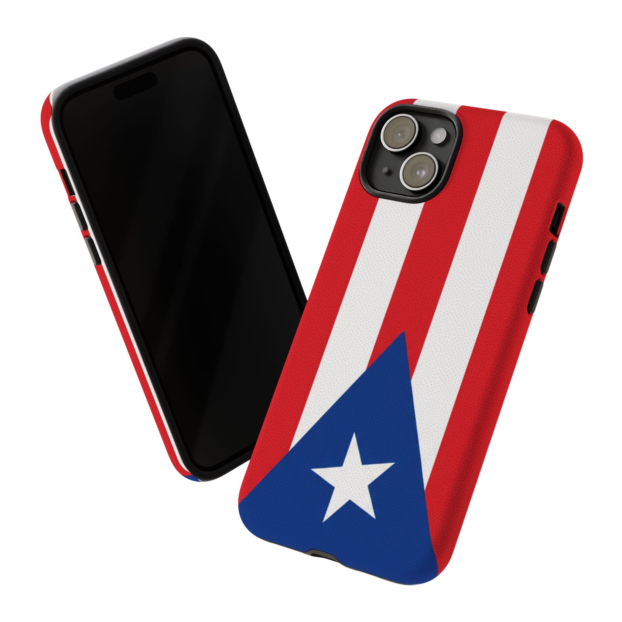 Puerto Rico Flag Tough Phone Case Patriotic Red & White Stripe Design