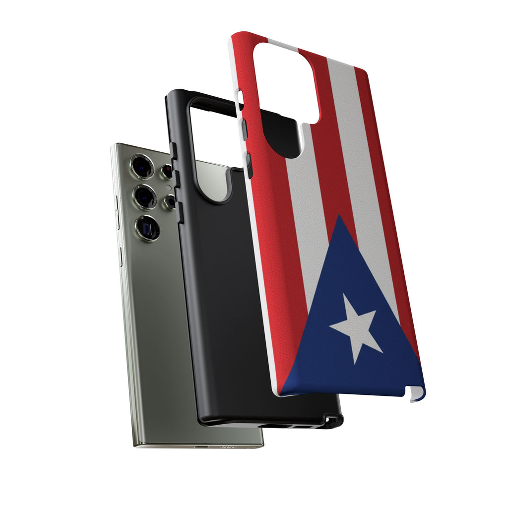 Puerto Rico Flag Tough Phone Case Patriotic Red & White Stripe Design